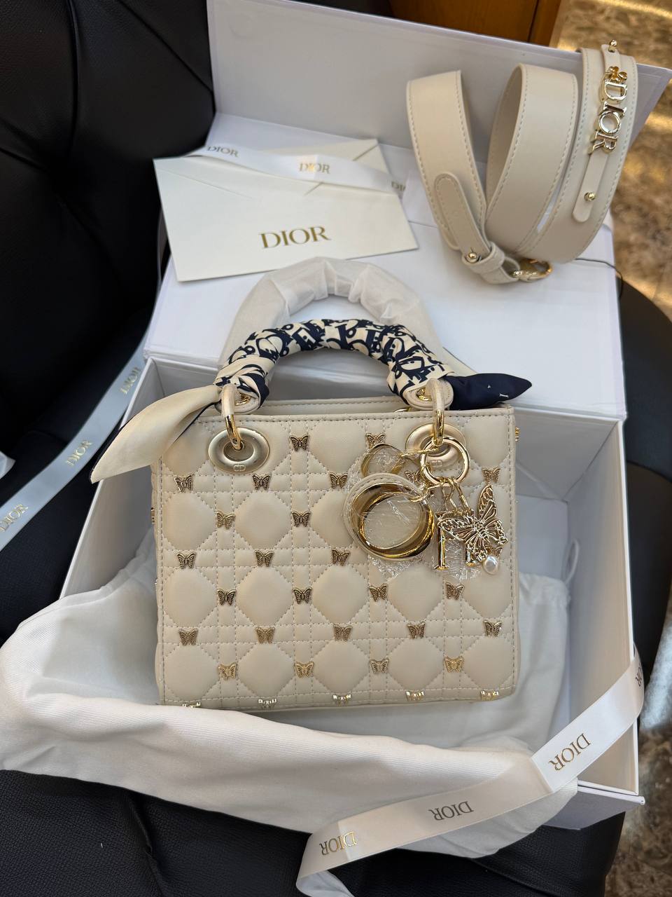 Christian Dior Lambskin Cannage