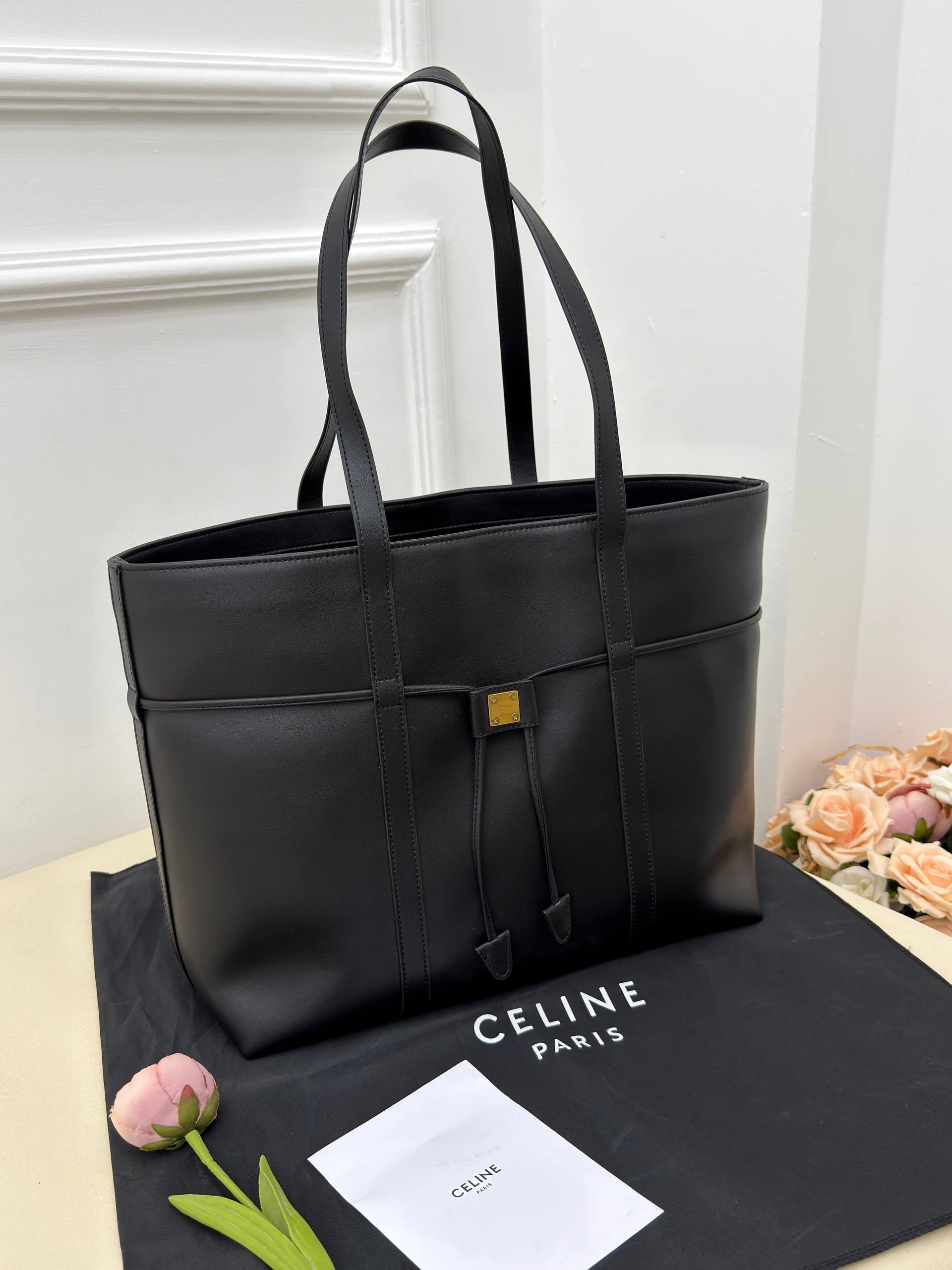 Celine Cabas Drawstring Tote Bag