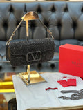 Valentino Garavani Locò Shoulder Bag With Rhinestones