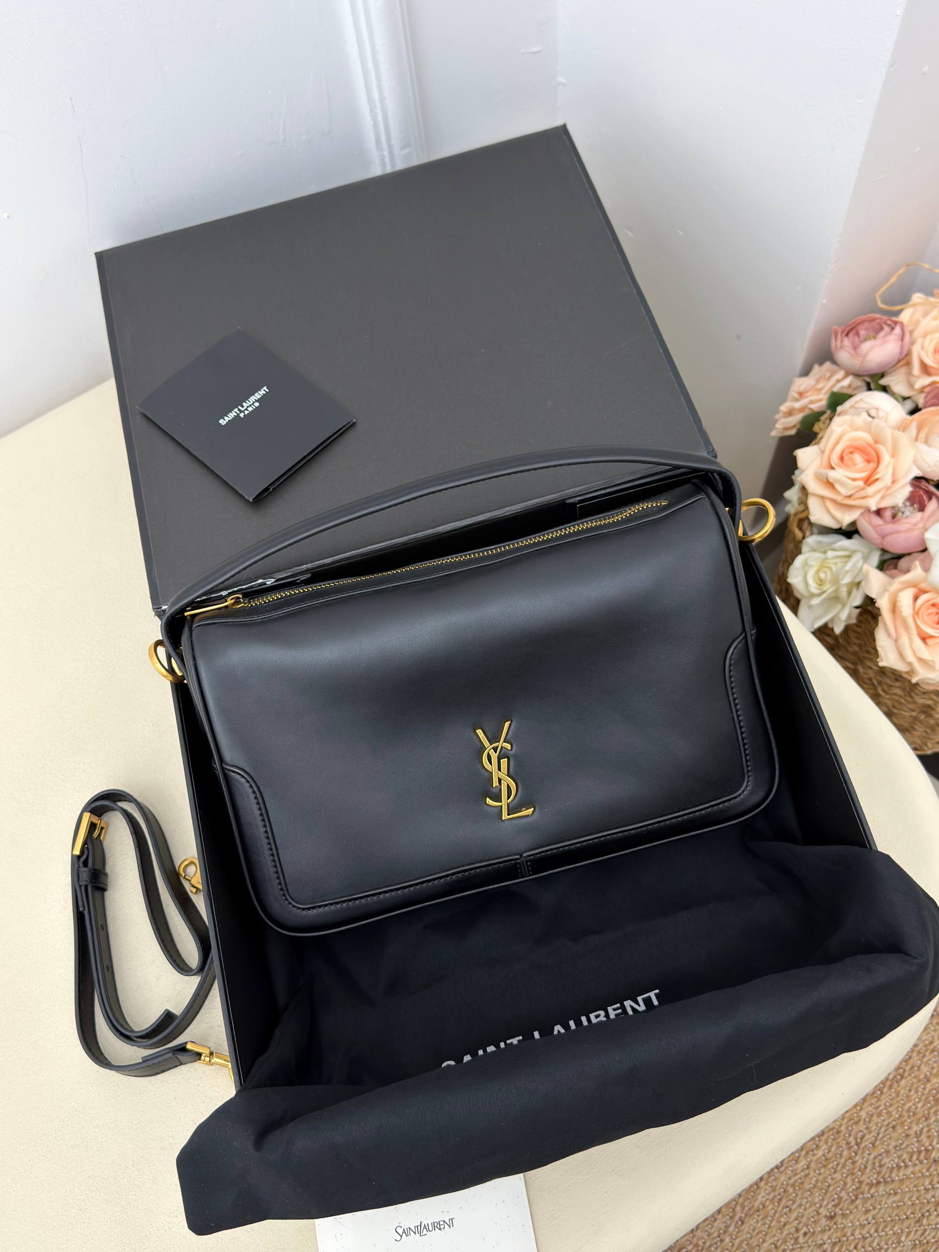 Saint Laurent Camera Supple Leather Bag