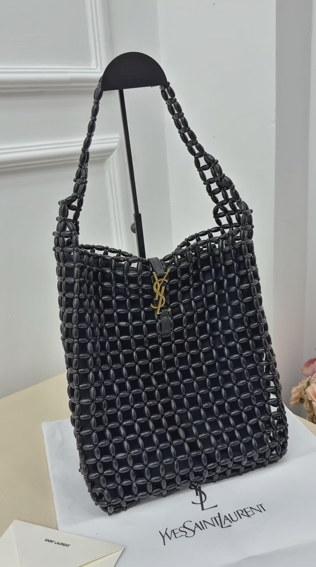 Saint Laurent Le 37 Beaded Tote Bag
