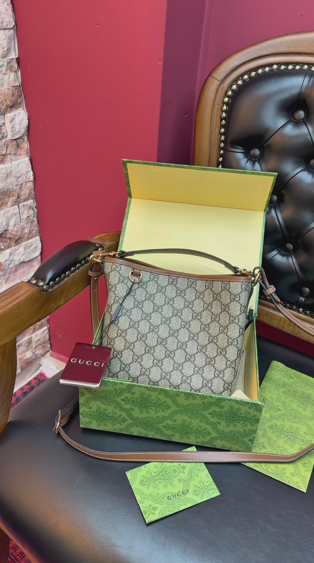 Gucci  Emblem Small Bucket Bag