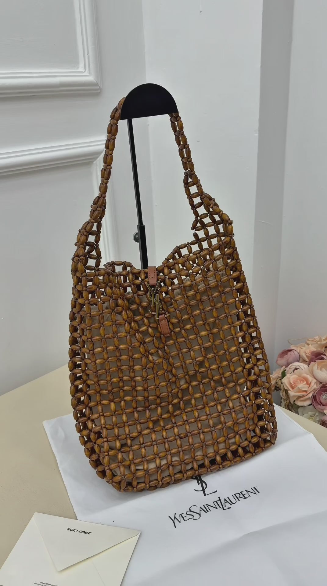 Saint Laurent Le 37 Beaded Tote Bag