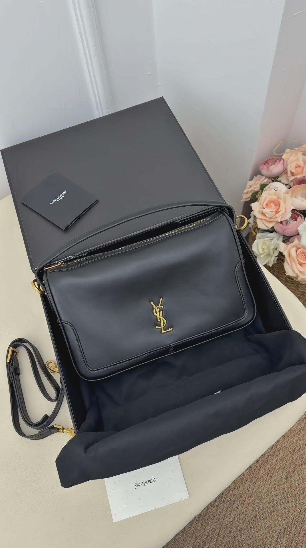 Saint Laurent Camera Supple Leather Bag